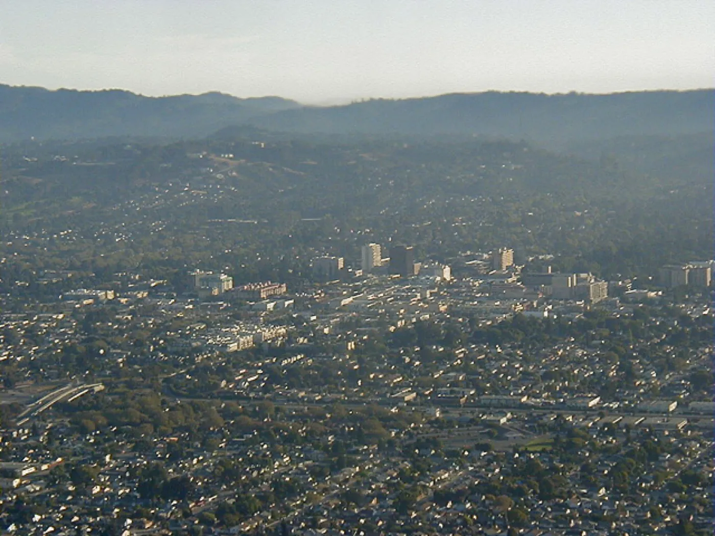Aerial view of San Mateo, California